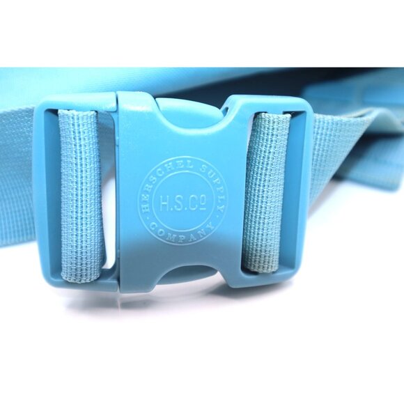 Herschel Blue Waist Pack With Adjustable Strap & Red Striped Lining - Picture 4 of 6